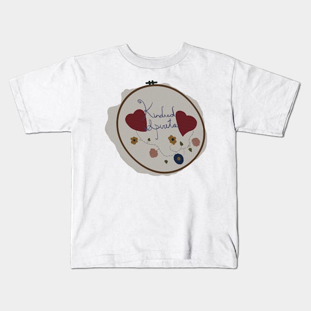 Anne With An E Kindered Spirits Embroidery Frame Hoop Tabouret Handcraft Kids T-Shirt by senaeksi